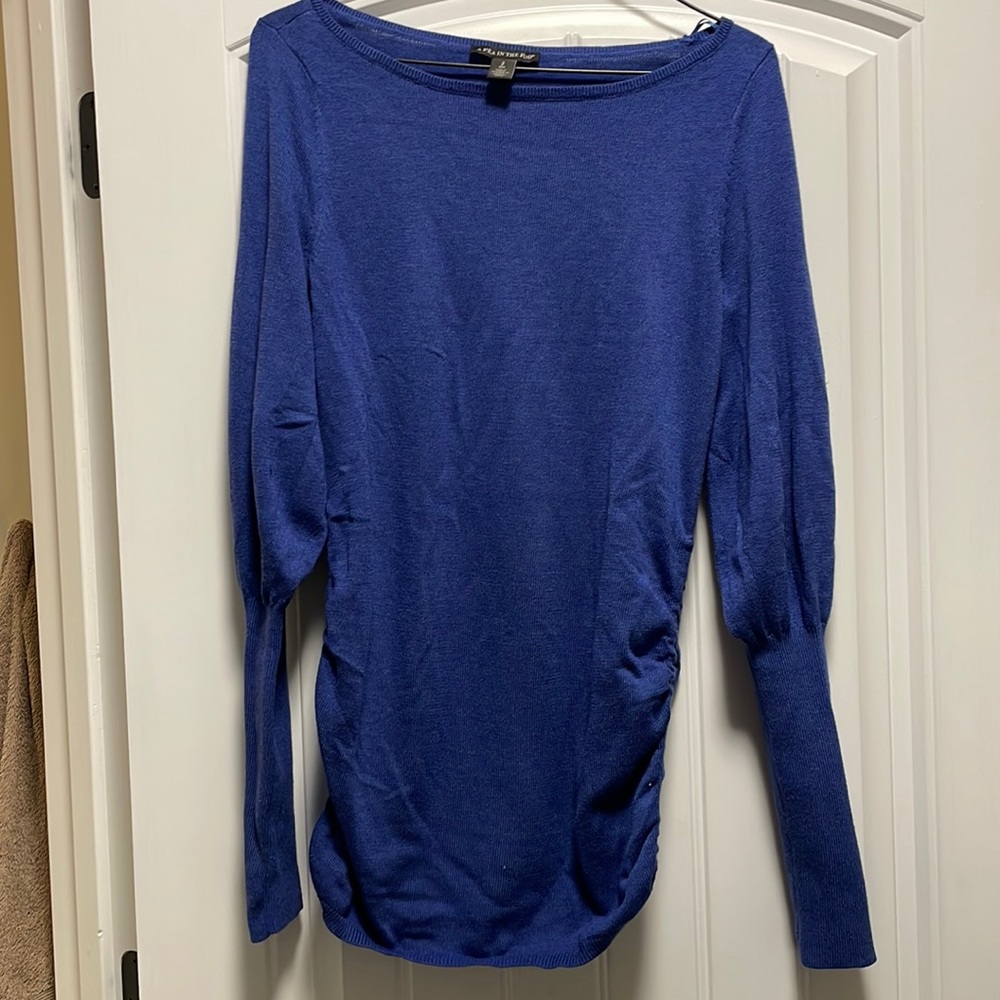 A Pea In The Pod Side Ruched Balloon Sleeve Large